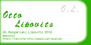 otto lipovits business card