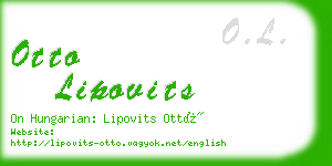 otto lipovits business card